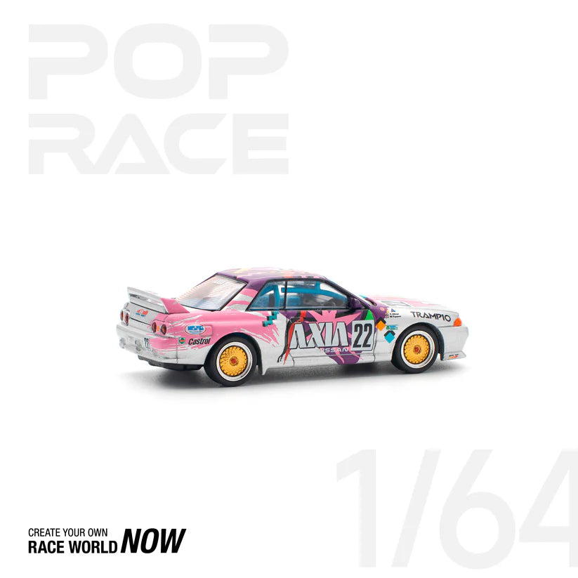 POP RACE 1:64 NISSAN SKYLINE GT-R R32 #22 AXIA GROUP A