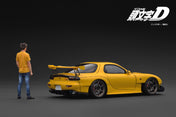 IGNITION MODEL INITIAL D Mazda RX-7 (FD3S) Yellow With Mr. Keisuke Takahashi