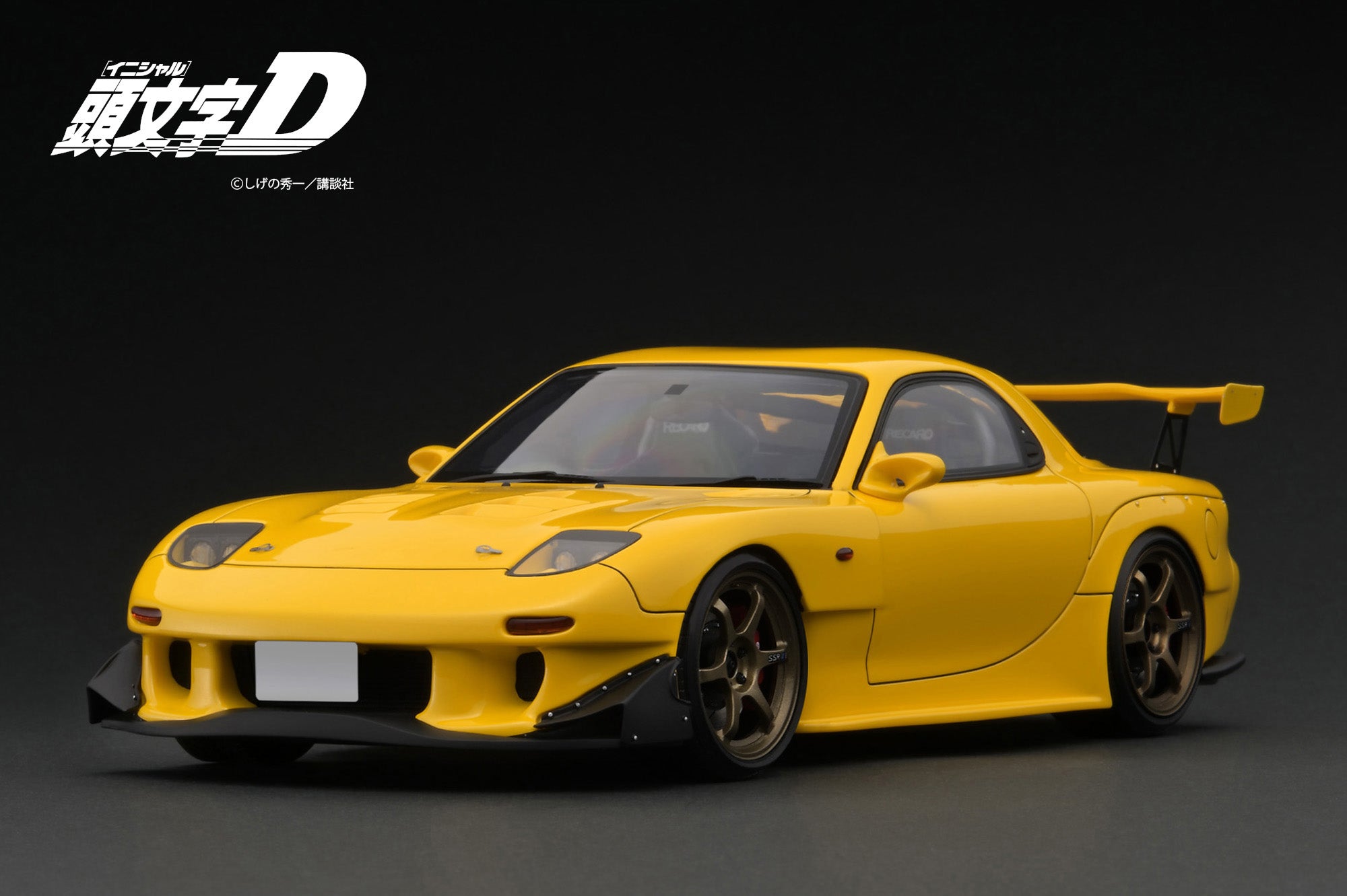 IGNITION MODEL INITIAL D Mazda RX-7 (FD3S) Yellow With Mr. Keisuke Takahashi