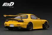 IGNITION MODEL INITIAL D Mazda RX-7 (FD3S) Yellow With Mr. Keisuke Takahashi