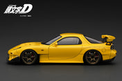IGNITION MODEL INITIAL D Mazda RX-7 (FD3S) Yellow With Mr. Keisuke Takahashi