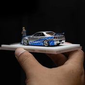 NISSAN GTR34 OPEN COVER EDITION SPEED AND PASSION BLUE SILVER – FIGURE