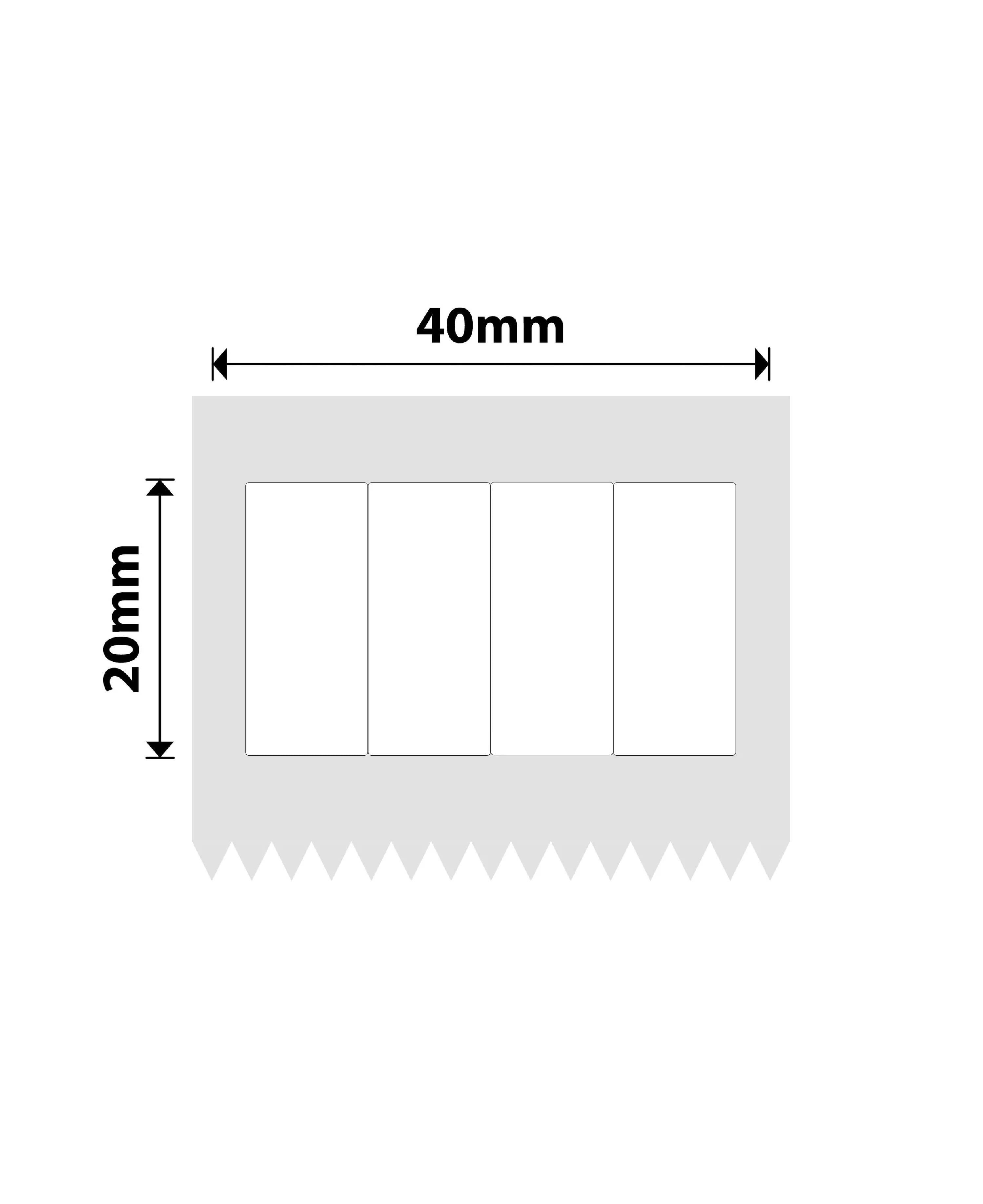 T40*20mm-(10X20/4)-300 White