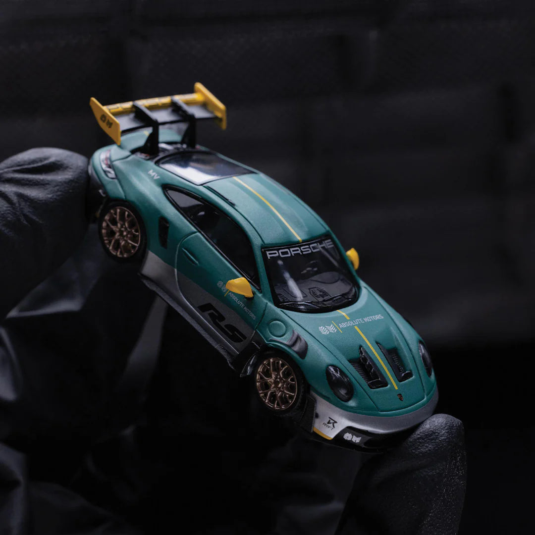 TIME MICRO 1:64 PORSCHE 911 992 GT3 RS GREEN SILVER LIVERY