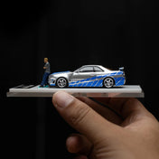 NISSAN GTR34 OPEN COVER EDITION SPEED AND PASSION BLUE SILVER – FIGURE