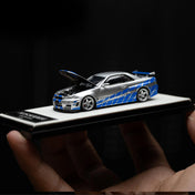 NISSAN GTR34 OPEN COVER EDITION SPEED AND PASSION BLUE SILVER