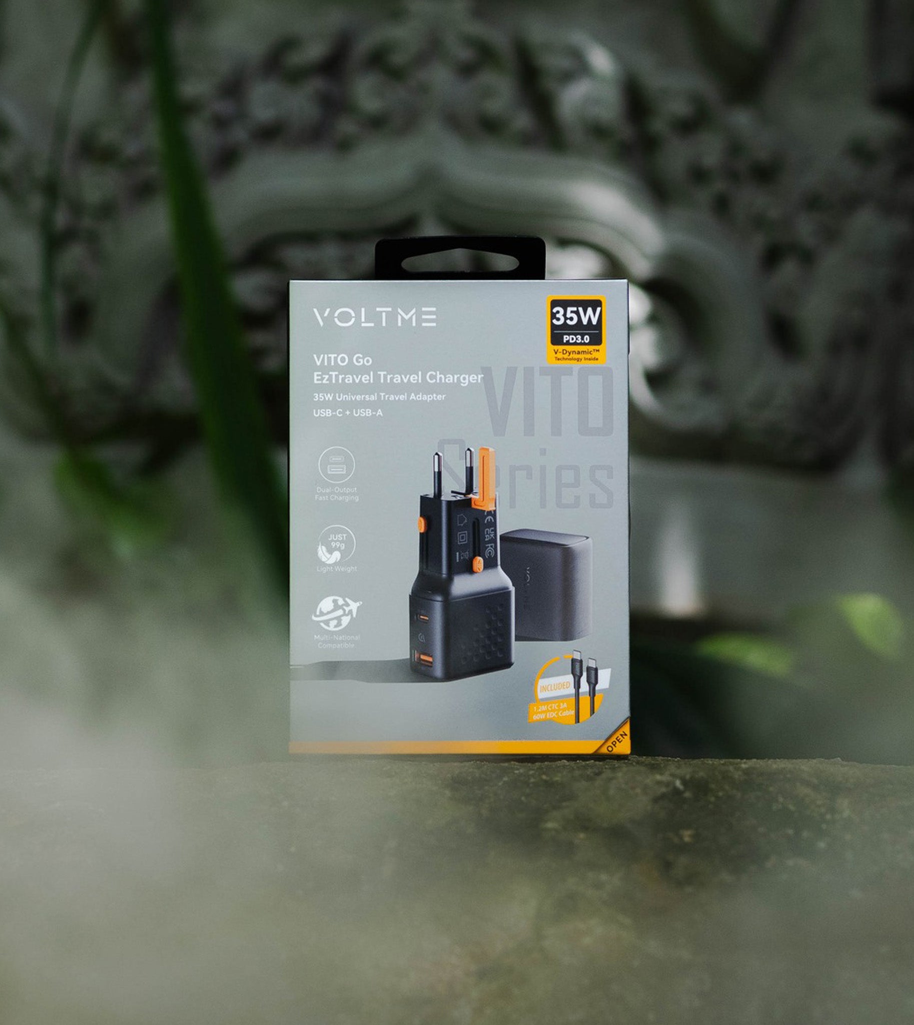 VOLTME EZTRAVEL 35 UNIVERSAL TRAVEL ADAPTER| BLACK