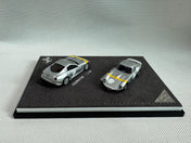 DMY 1/64 Ferrari 250 GTO & 599 GTO Double Set (Sliver / White) (Limited 149pcs)