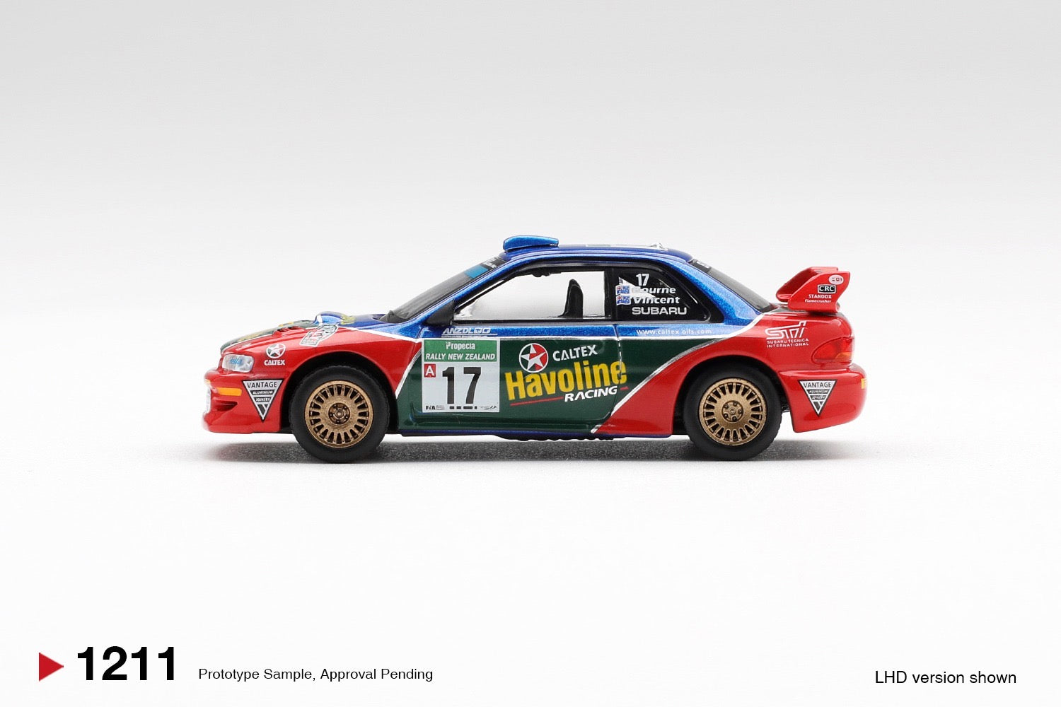 MINIGT 1/64 Subaru Impreza WRC98 #17 2000 Rally New Zealand