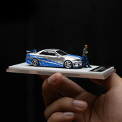 NISSAN GTR34 OPEN COVER EDITION SPEED AND PASSION BLUE SILVER – FIGURE