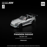POP RACE 1:64 - PANDEM S2000 SILVER - NEW TOOLING