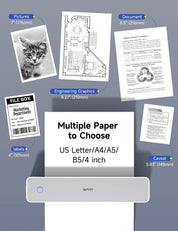 Hanni MT610 Portable-Printer Wireless A4 Printer