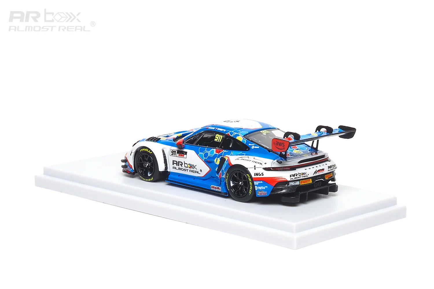 AR Box 1:64 合金模型！保时捷官方授权产品，992 GT3 R 赛道版