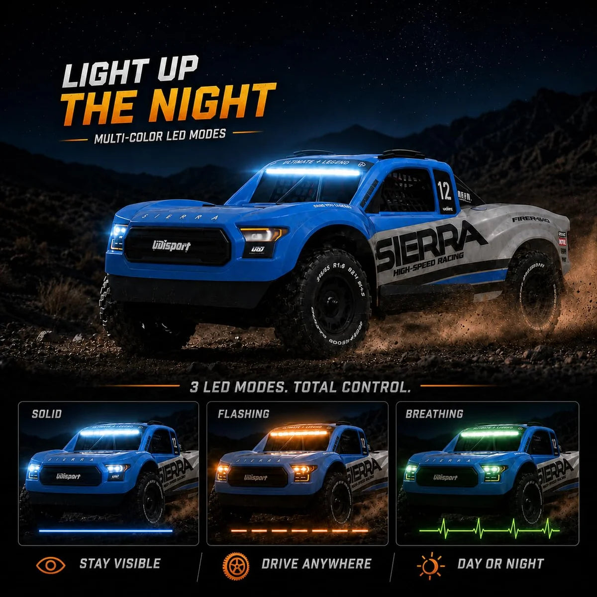 UDIRC SIERRA UD1203 1/12 4WD Brushless RTR RC Trophy Truck