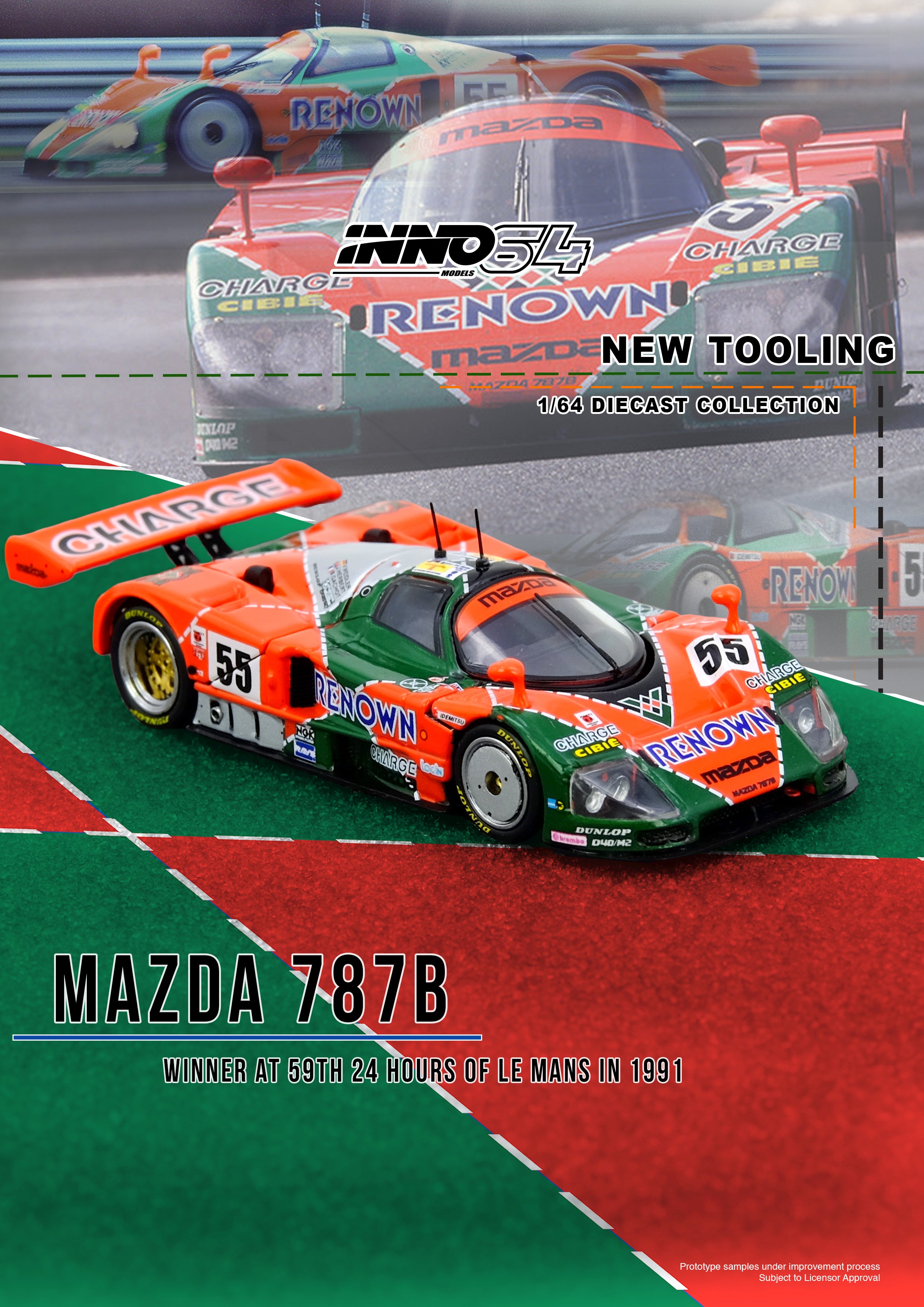 INNO 1/64 MAZDA 787B Winner At 24 Hours Le Mans 1991