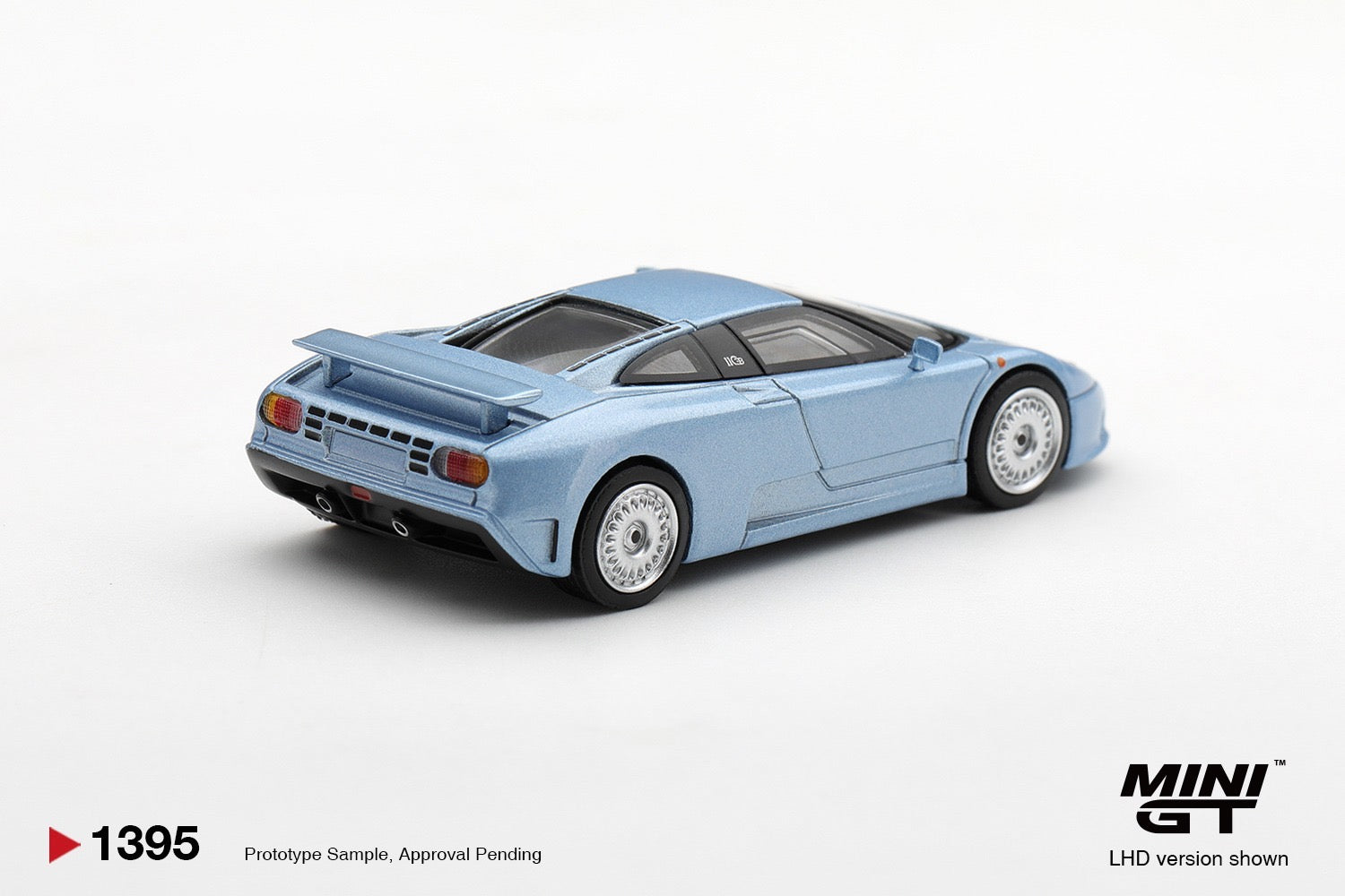 MINIGT 1/64 Bugatti EB110 GT Azzurro Metallizzato Mondial de l'Automobile 1992