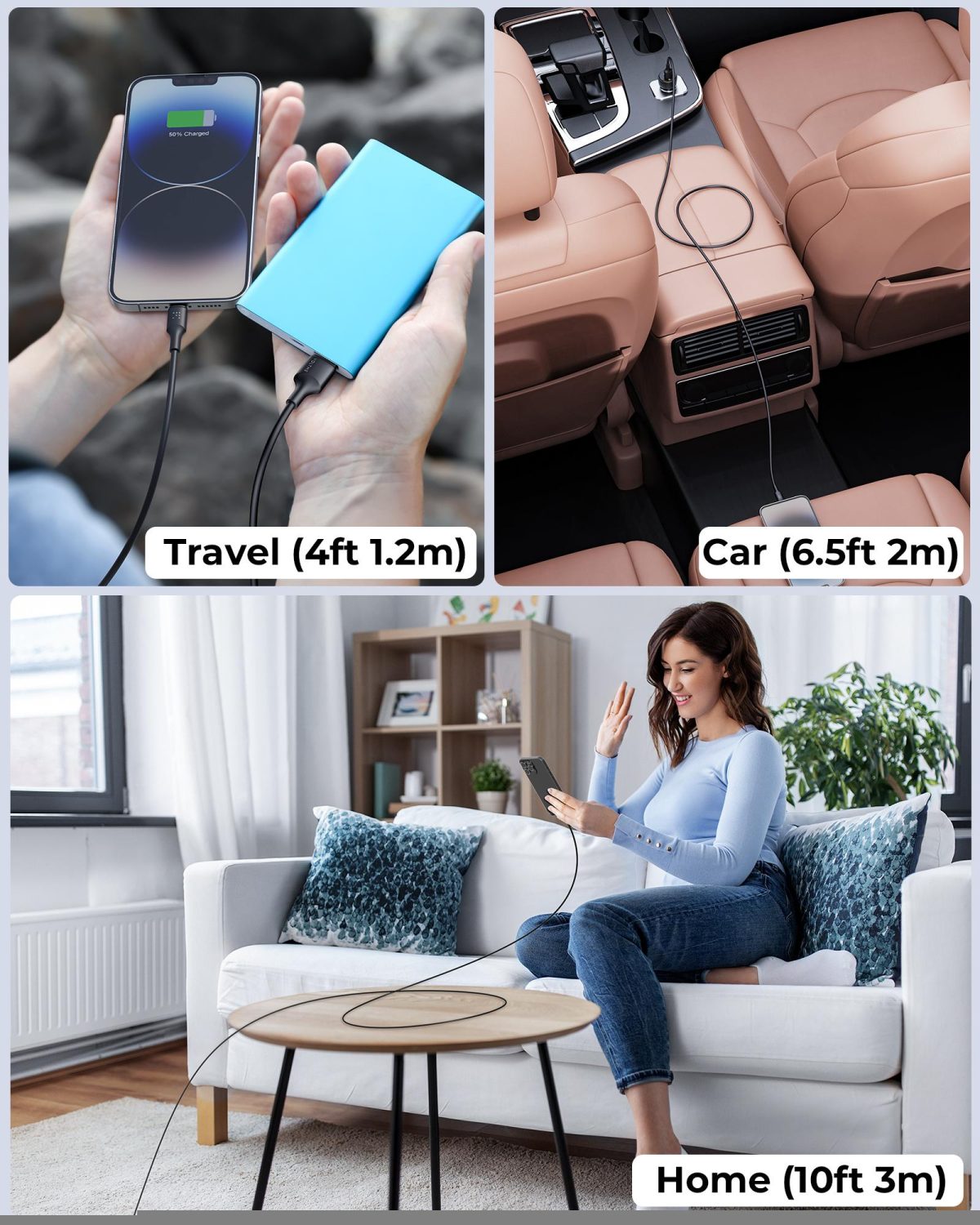 VOLTME POWERLINK EDC ATL 12W 2.4A 2M | BLACK