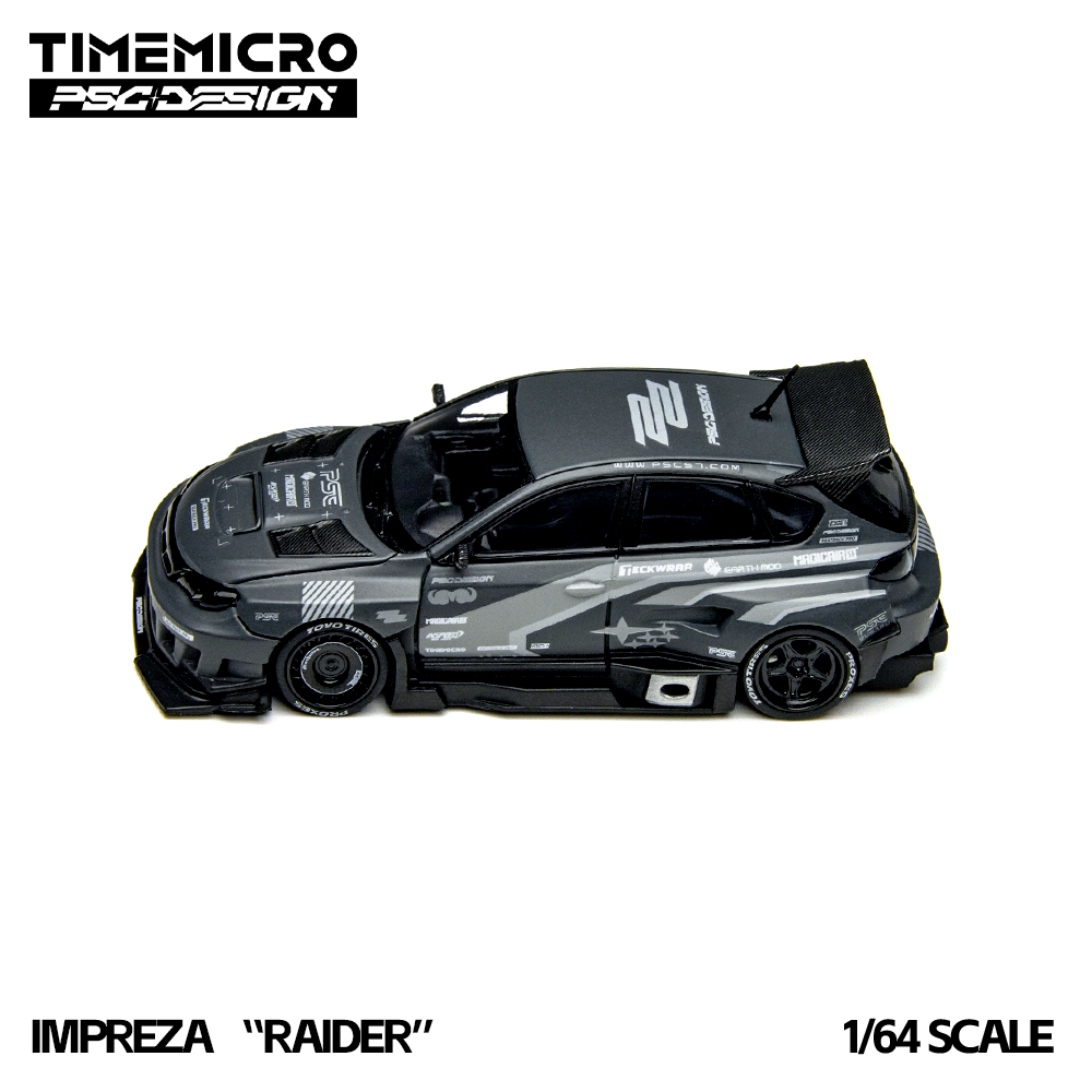 TimeMicro × PSC DESIGN 1:64 Impreza "Raider“ of the gray stripe painted replica