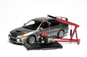 1/18 The Mitsubishi Lancer Evolution IV in Steel Silver - MOTORHELIX