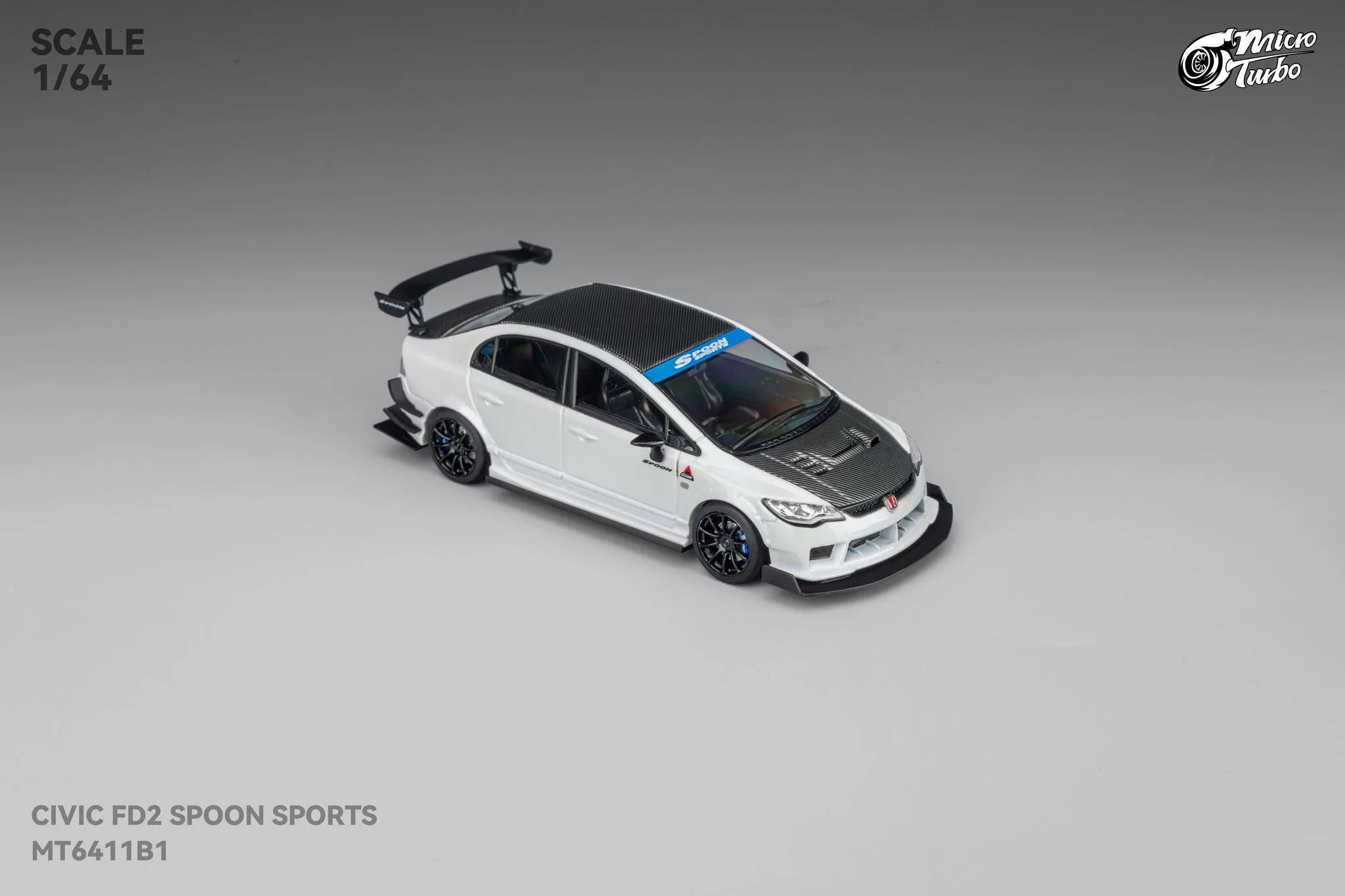 Microturbo - 1/64 Custom FD2 Spoon - Metallic White