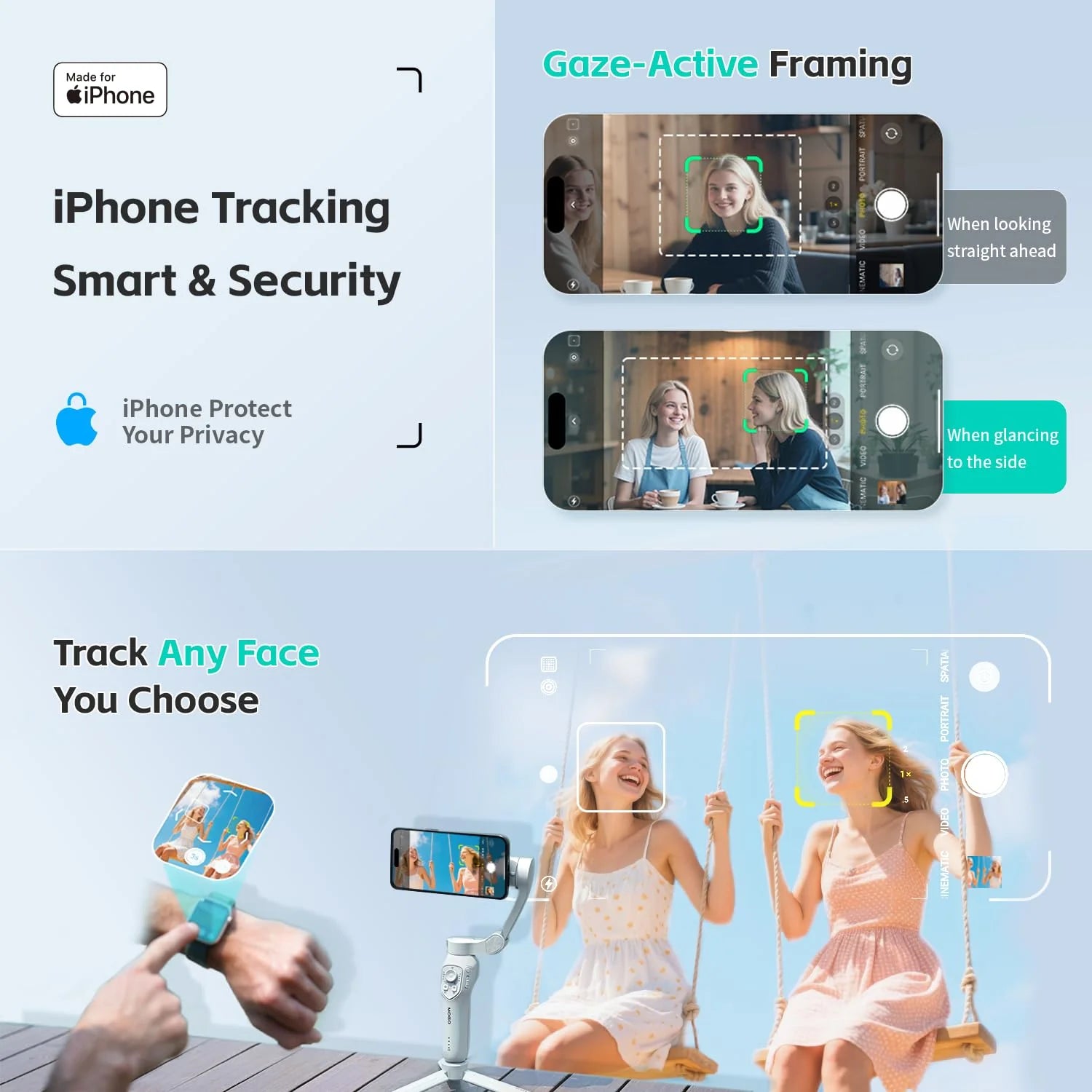 Magnetic Apple DockKit Auto Face Tracking Gimbal