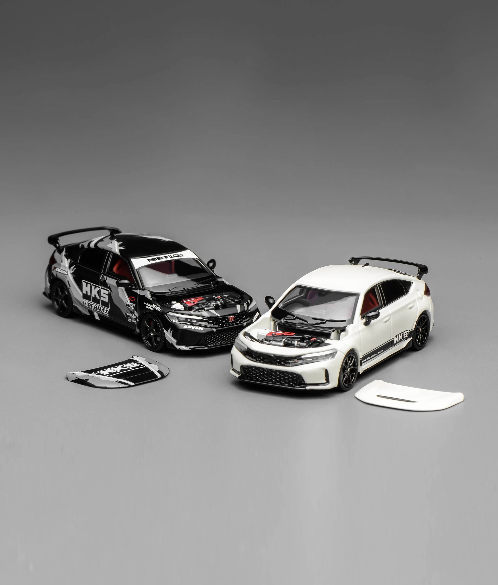 MOTORHELIX 1/64 Alloy Car Model Honda Civic TYPE R(FL5) HKS Livery