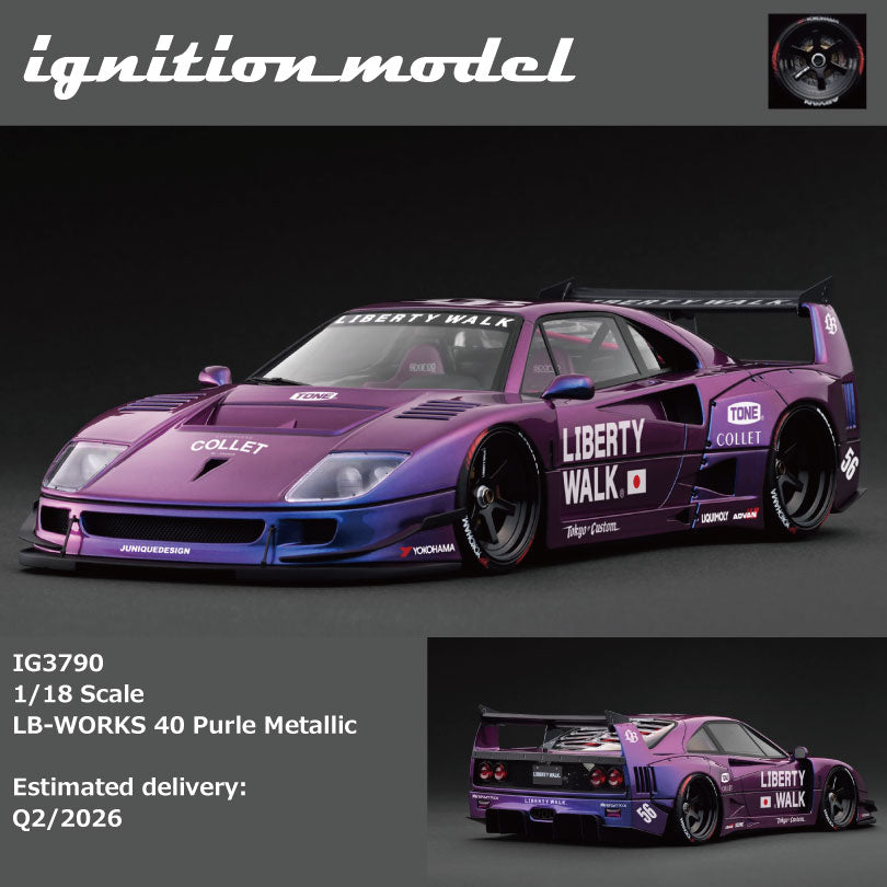 IGNITION MODEL LB-WORKS 40 Purple Metallic IG3790