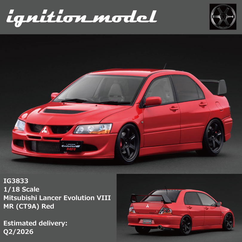 IGNITION MODEL Mitsubishi Lancer EvolutionⅧ MR (CT9A) Red IG3833