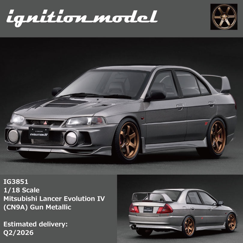 IGNITION MODEL Mitsubishi LANCER EVOLUTION Ⅳ (CN9A) Gun Metallic IG3851