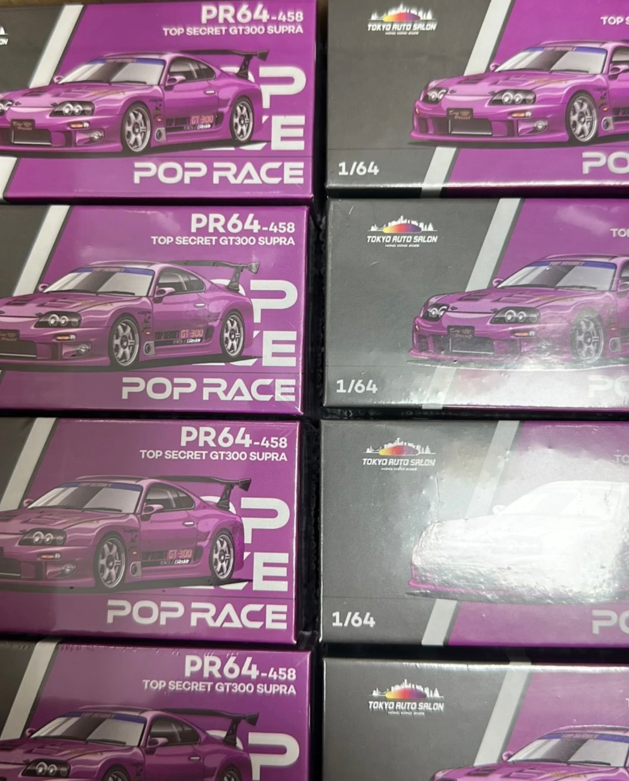 POPRACE 1/64 Top Secret GT300 Supra Purple Chrome Tokyo Auto Salon Hong Kong