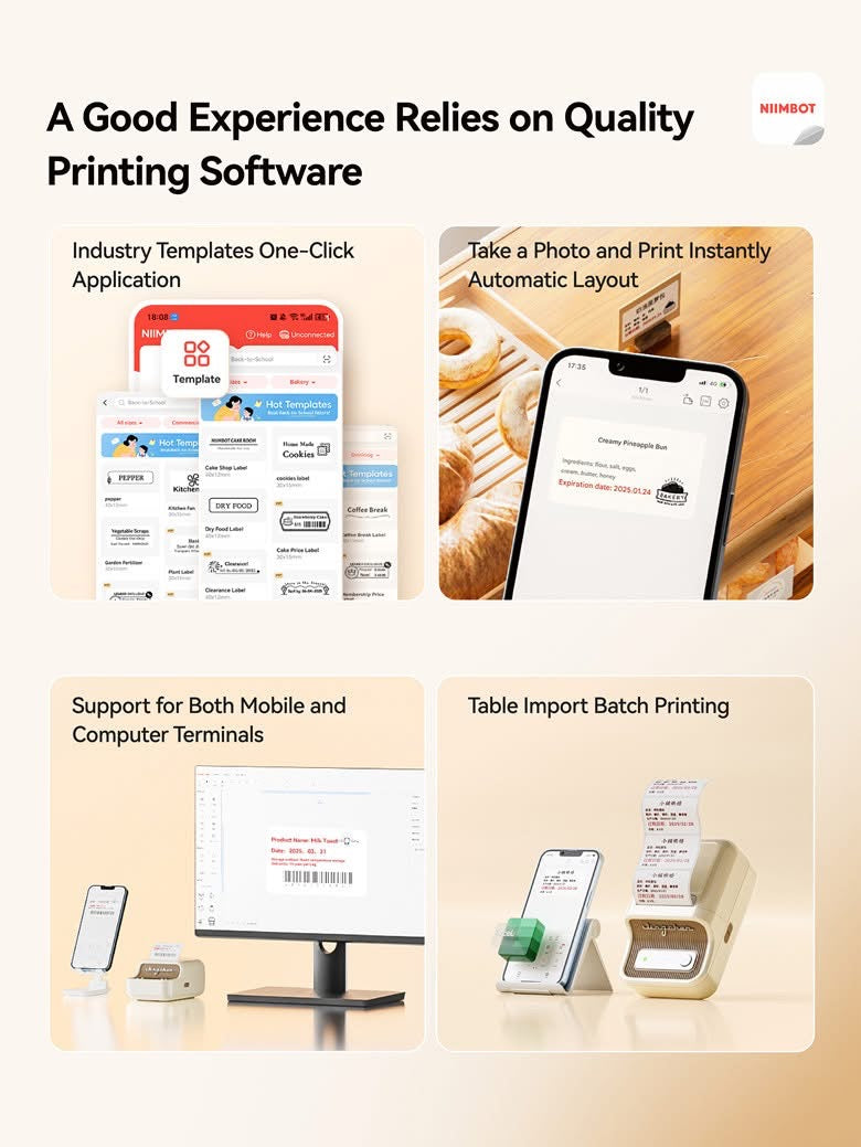 NIIMBOT B21 PRO Portable Inkless Thermal Label Printer