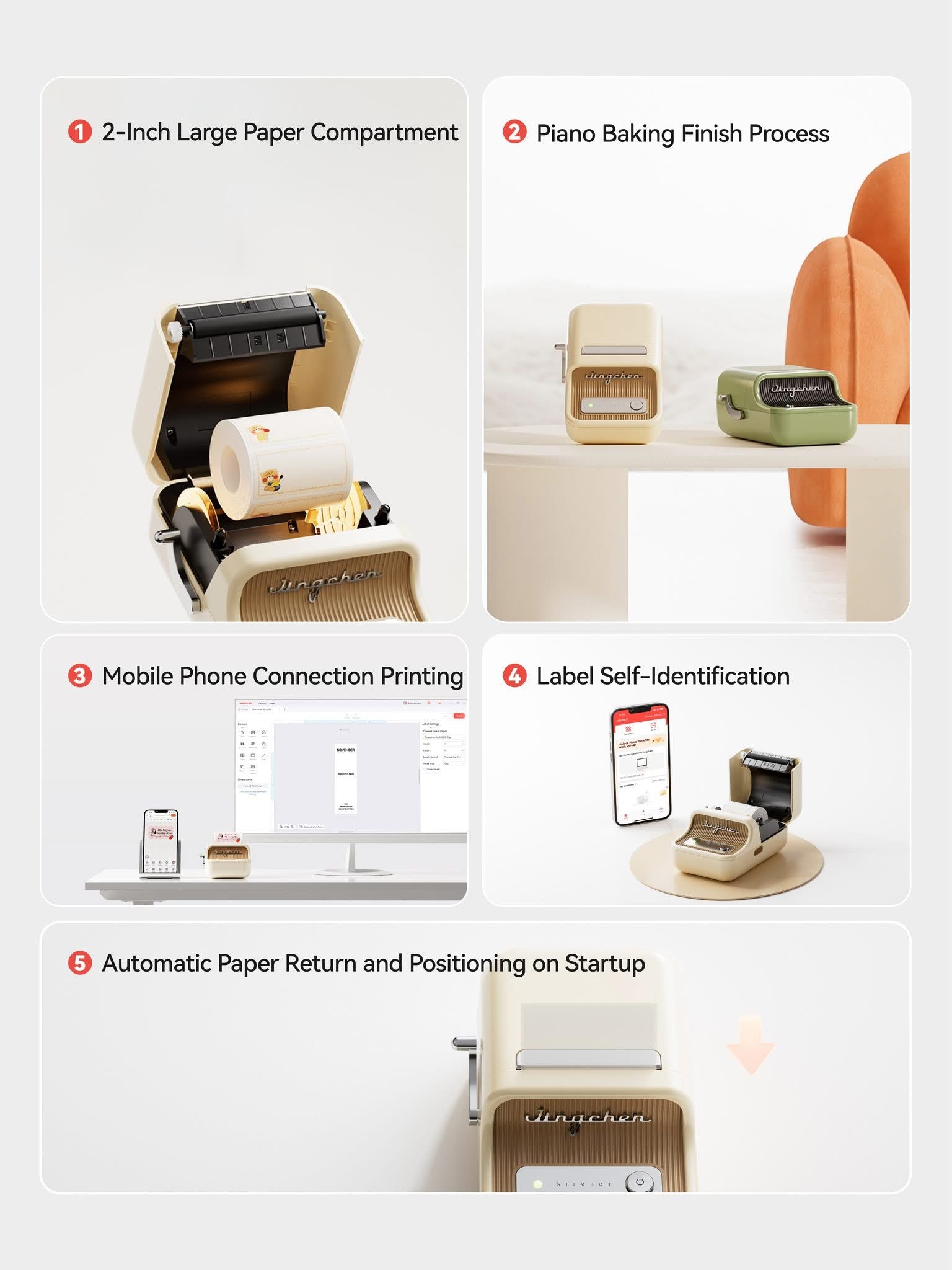 NIIMBOT B21S Portable Inkless Thermal Label Printer