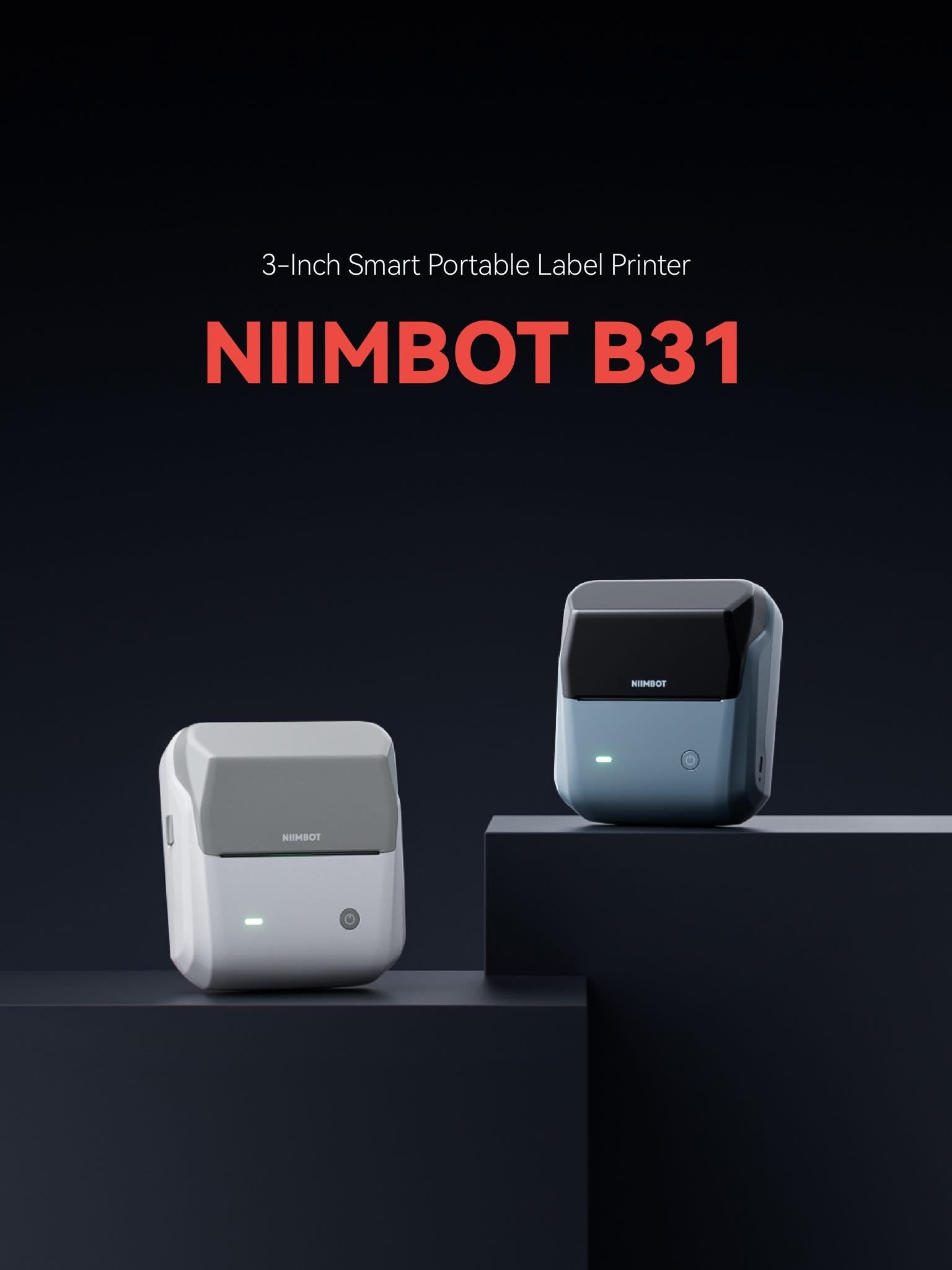 NIIMBOT B31 Label Maker Machine with Tape, 3 Inch