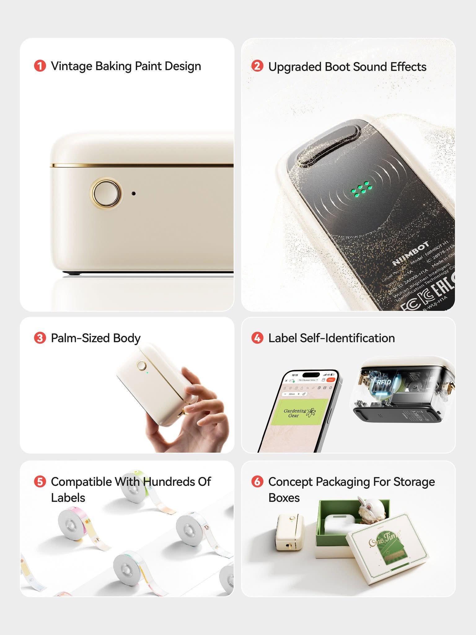 NIIMBOT H1S Label Maker Machine with Tape