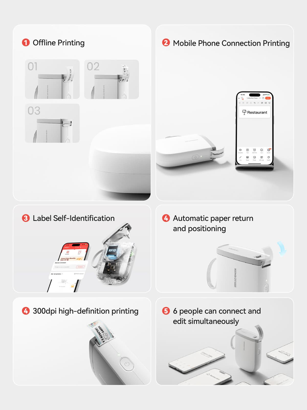 NIIMBOT D11 New Version Label Maker Machine with Tape,300DPI