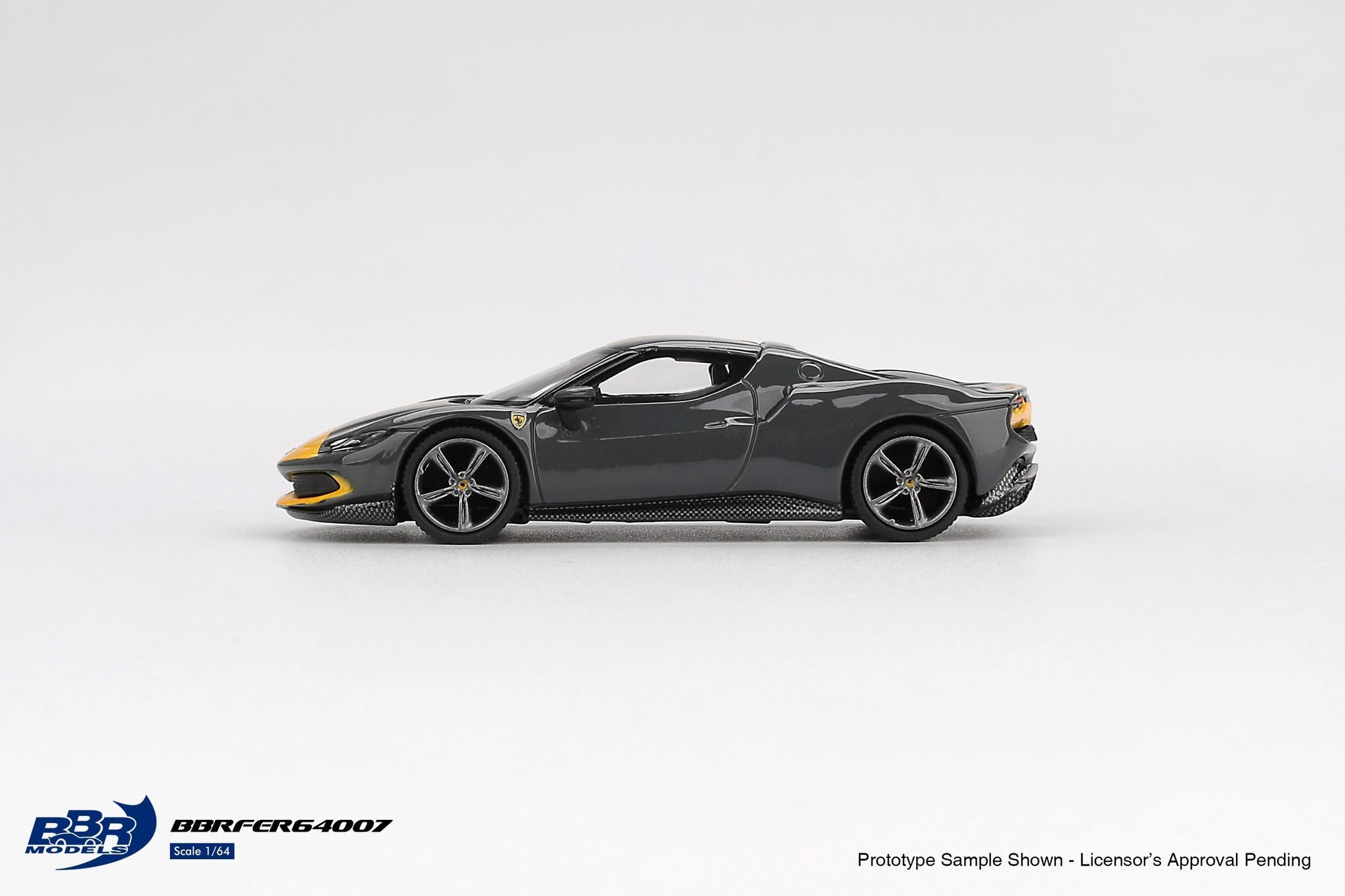 BBR 1/64 - Ferrari 296 GTB Assetto Fiorano Grigio Scuro