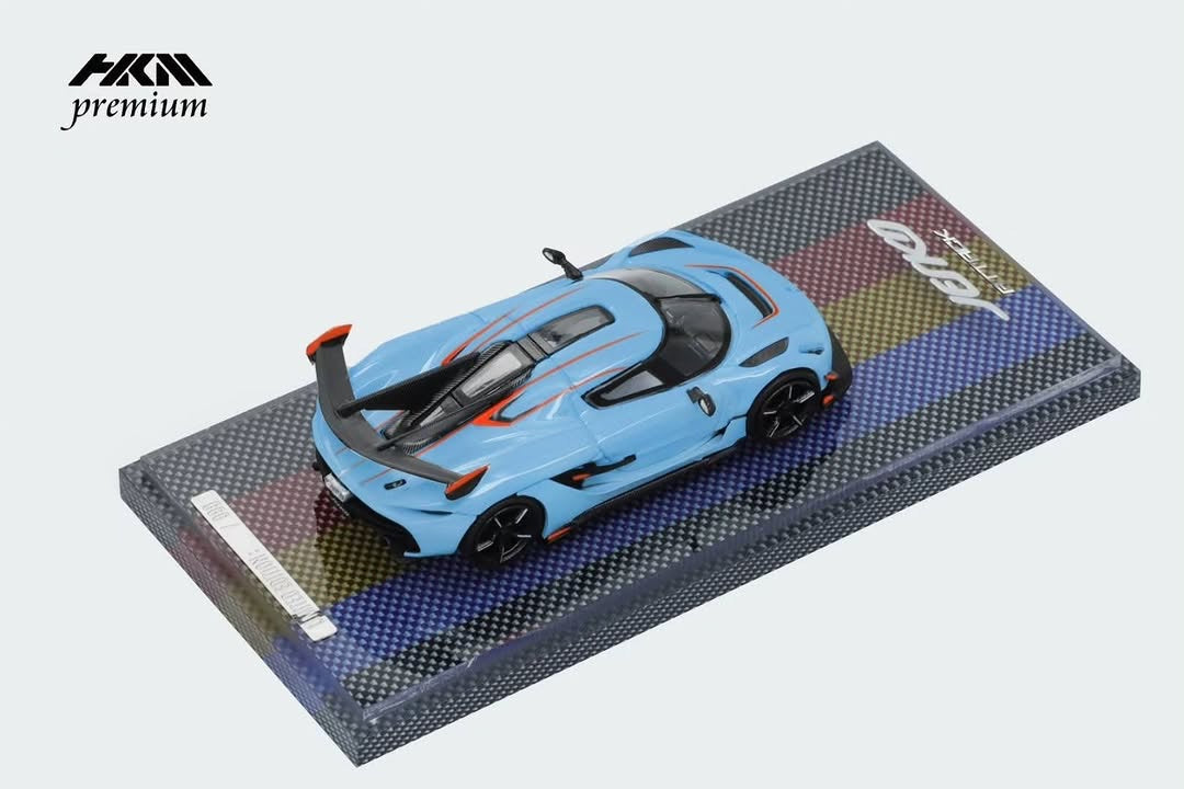 HKM Premium 1:64 Alloy Model! Koenigsegg Jesko Attack High Wing Hypercar
