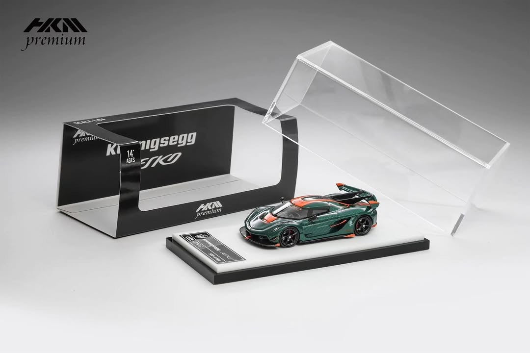HKM Premium 1:64 Alloy Model! Koenigsegg Jesko Attack High Wing Hypercar