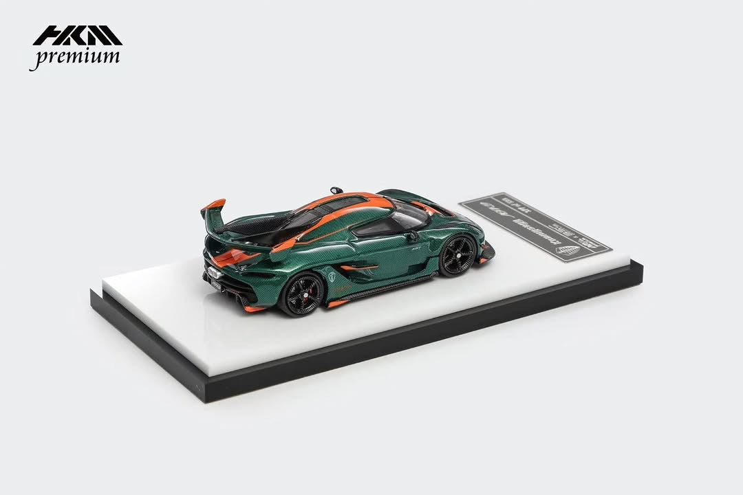 HKM Premium 1:64 Alloy Model! Koenigsegg Jesko Attack High Wing Hypercar