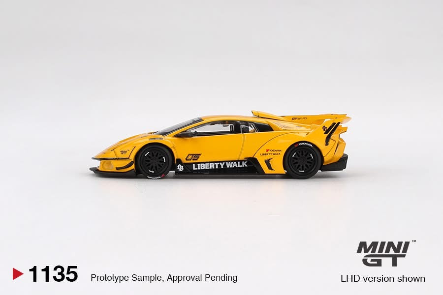 MINIGT - LB-Silhouette WORKS MURCIELAGO GT Evo Yellow