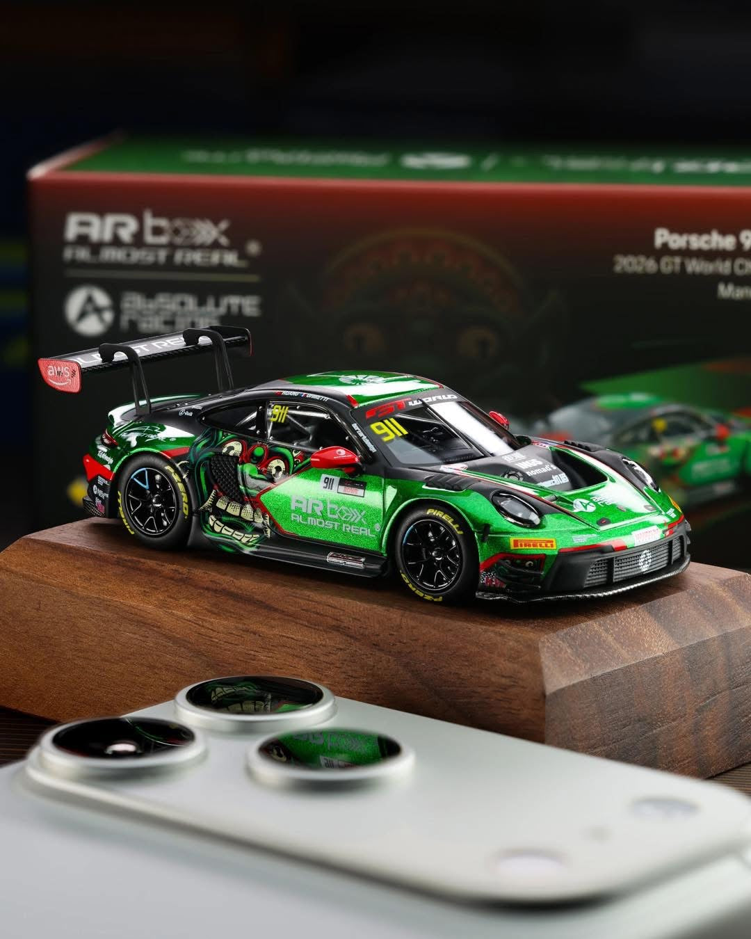 AR Box 1:64 Alloy Model! Licensed Porsche product, 992 GT3 R Track Edition