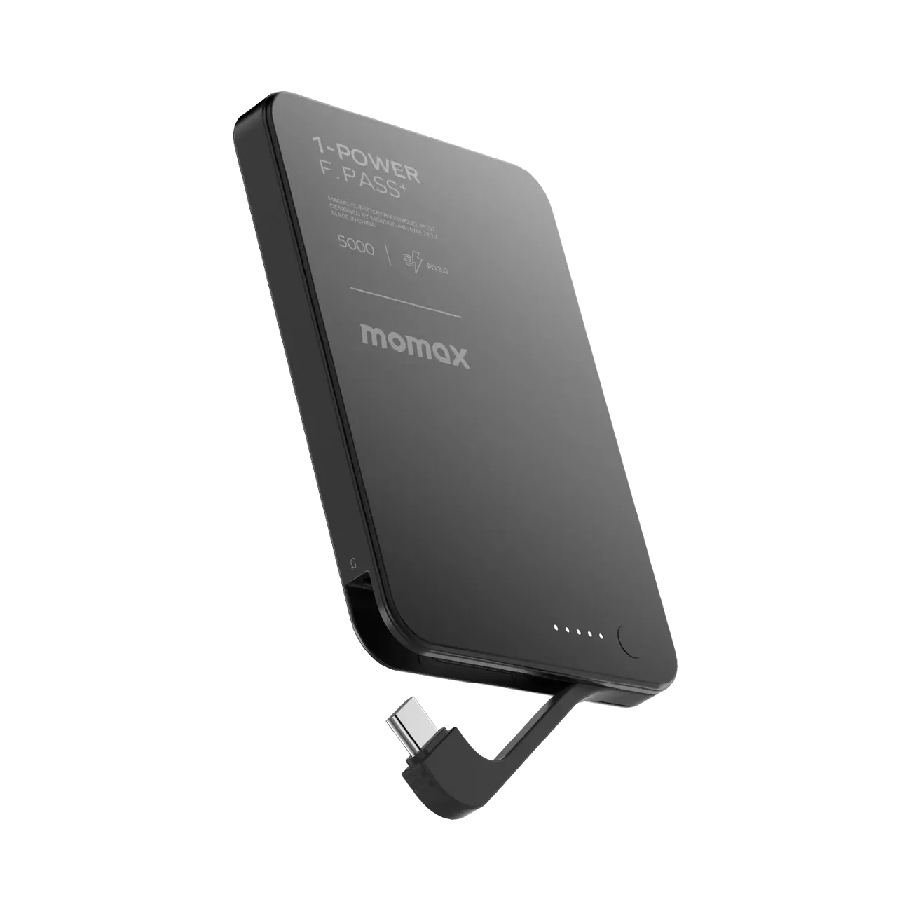1-Power F.Pass⁺ 5000mAh Magnetic Battery Pack with Built-in Cable