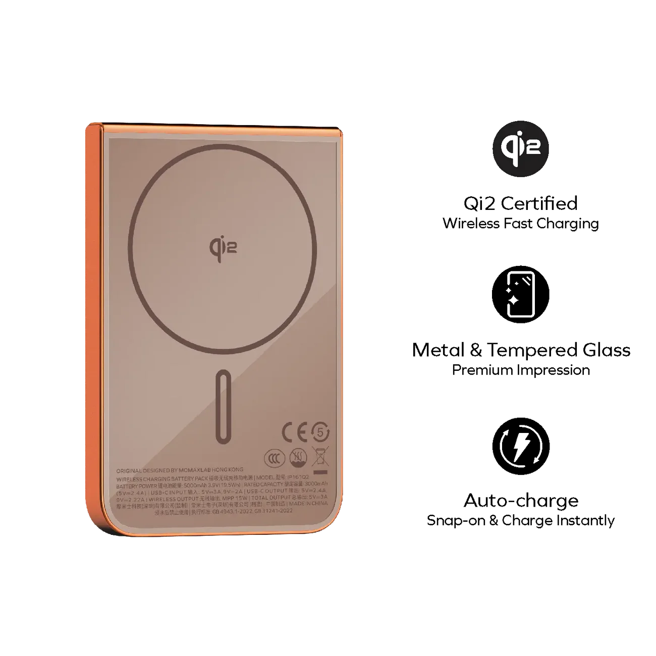 1-Power S.Pass 5000mAh Qi2 Magnetic Wireless Battery Pack