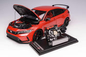 1/18 Motorhelix Honda Civic Type-R (FL5) (Red) with Extra Engine Limited