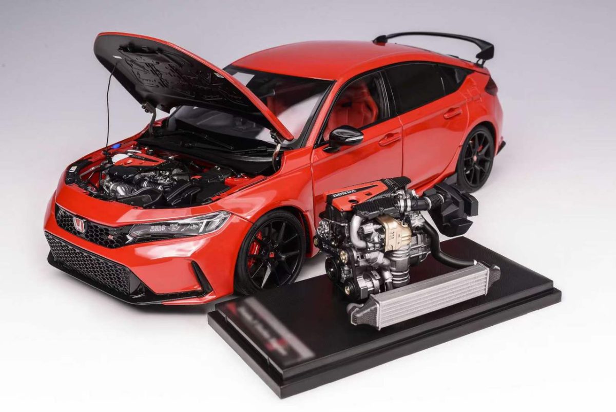 1/18 Motorhelix Honda Civic Type-R (FL5) (Red) with Extra Engine Limited