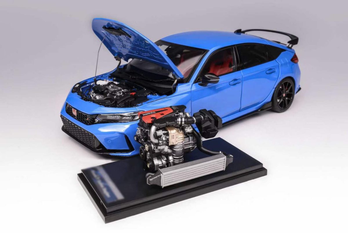 1/18 Motorhelix Honda Civic Type-R (FL5) (Blue) with Extra Engine Limited