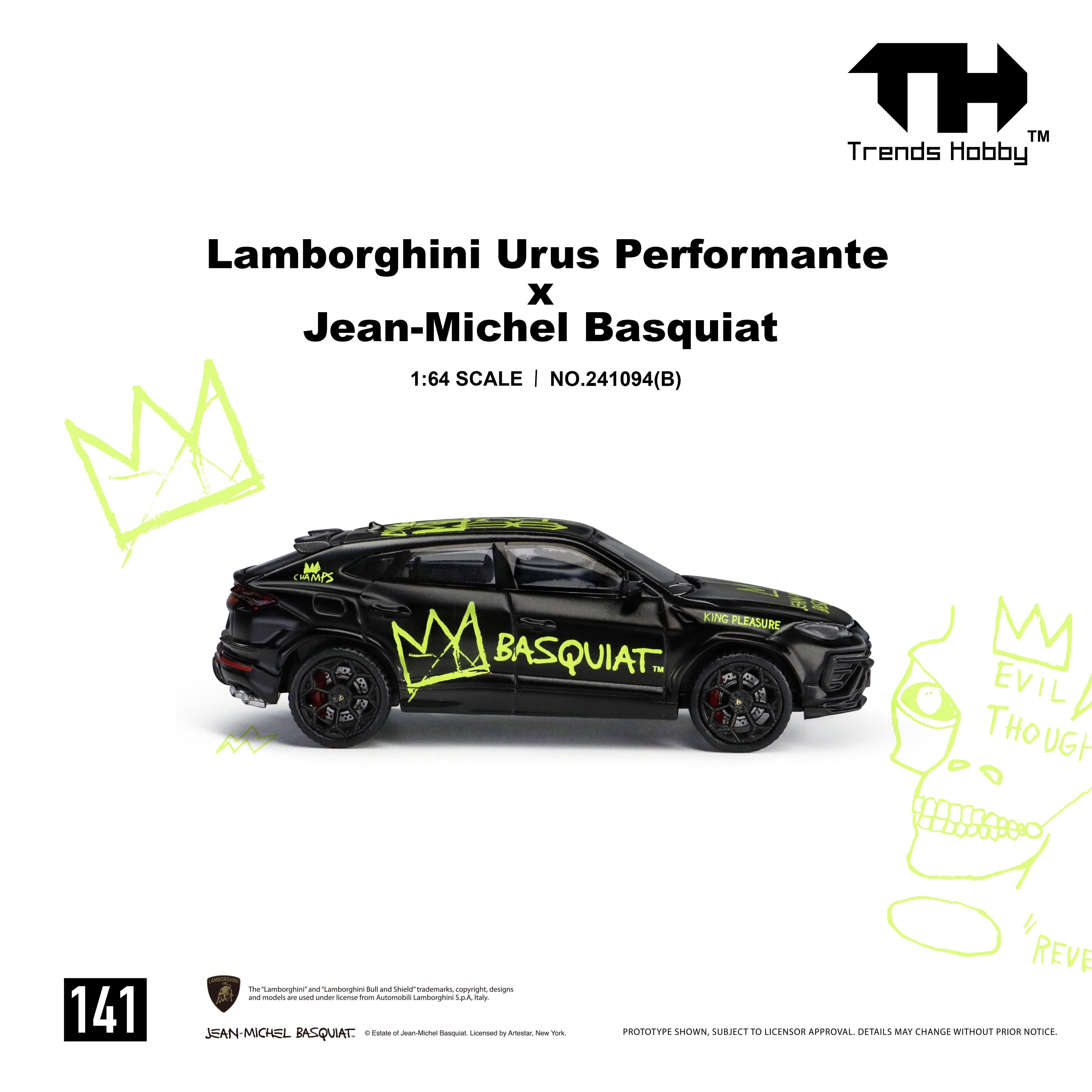 Trends Hobby TH 1/64 Lamborghini Urus Performante x Jean-Michel Basquiat Black Livery