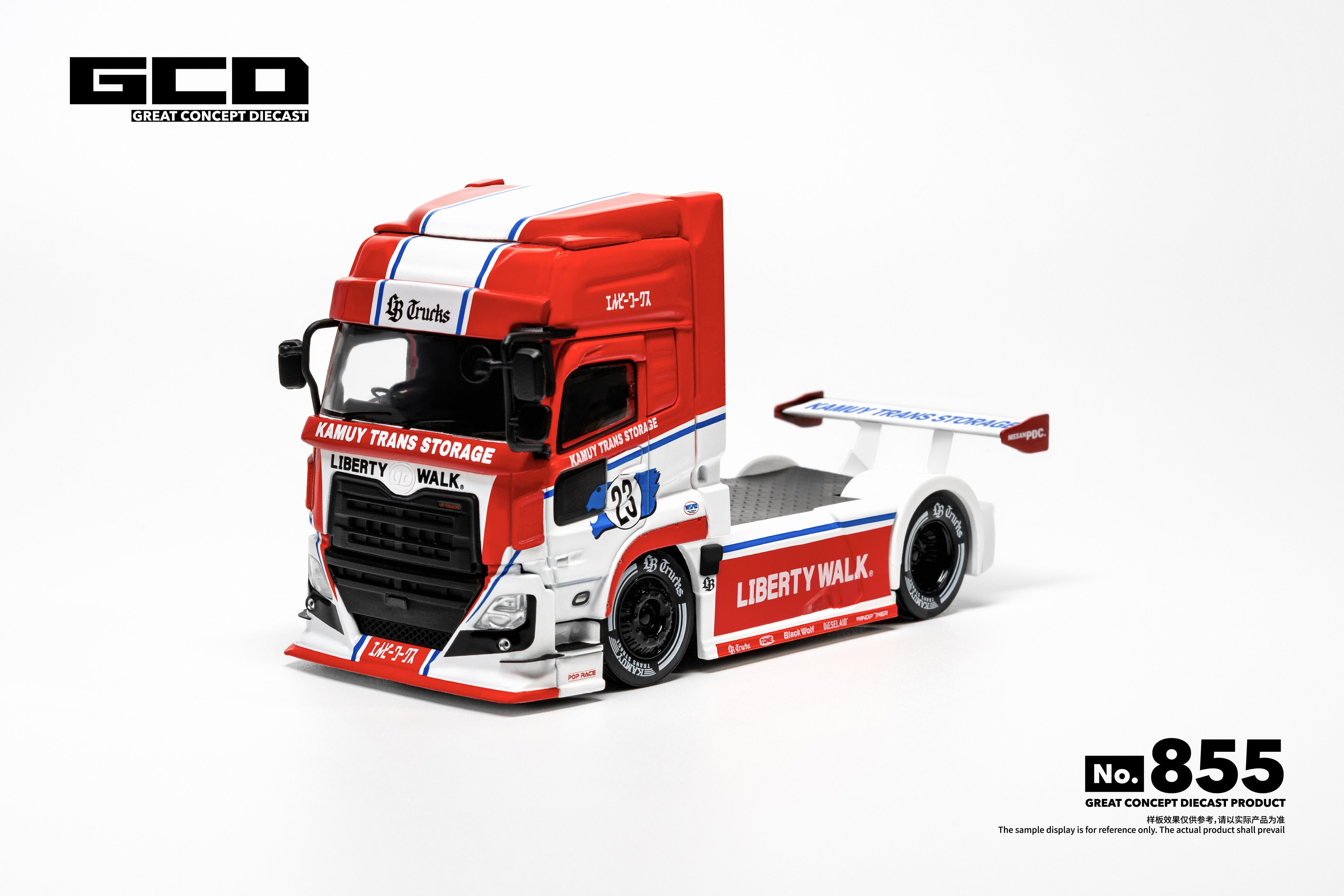 LBWK x UD Dual Authorization" LB-Trucks Quon Head Real-Car Livery, Red / White