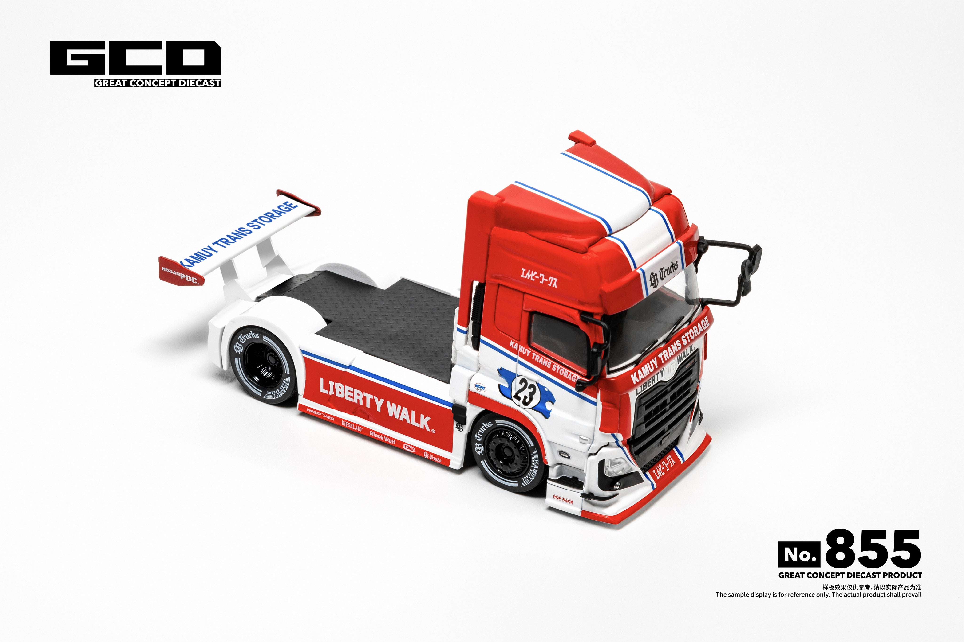 LBWK x UD Dual Authorization" LB-Trucks Quon Head Real-Car Livery, Red / White