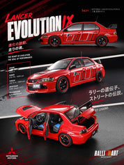 IHCM 1:64 MITSUBISHI LANCER EVIUTION IX GSR (all six doors open)